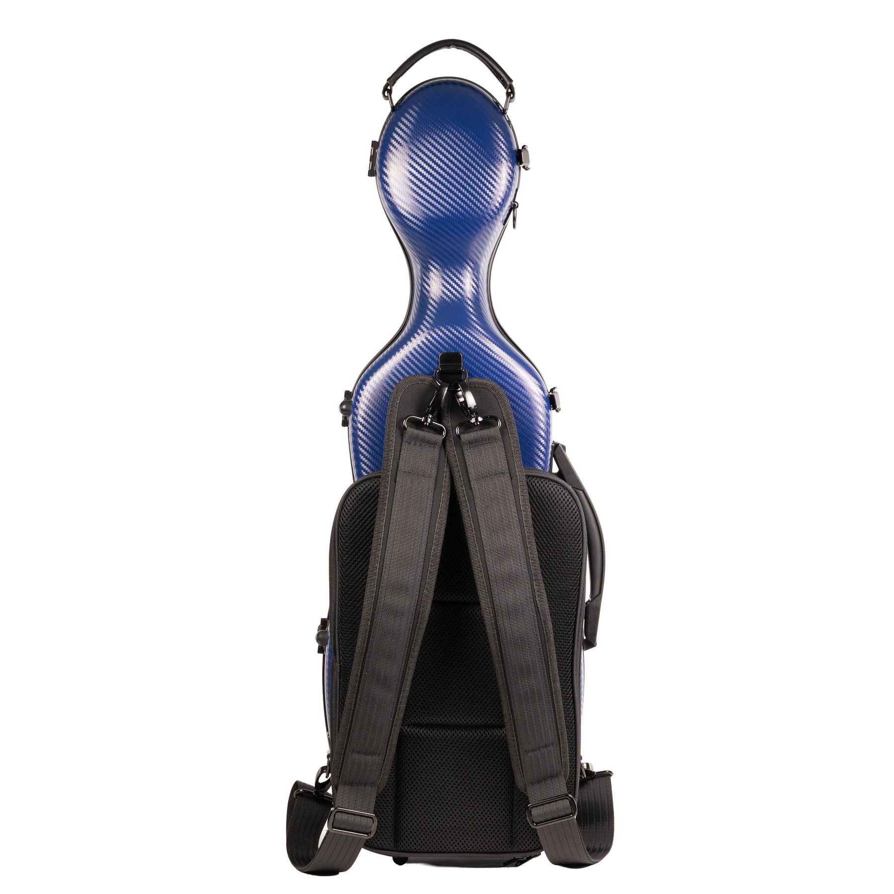 Super Light Compact lightweight Violin Case in Blue Weave Back with Pocket and Straps
