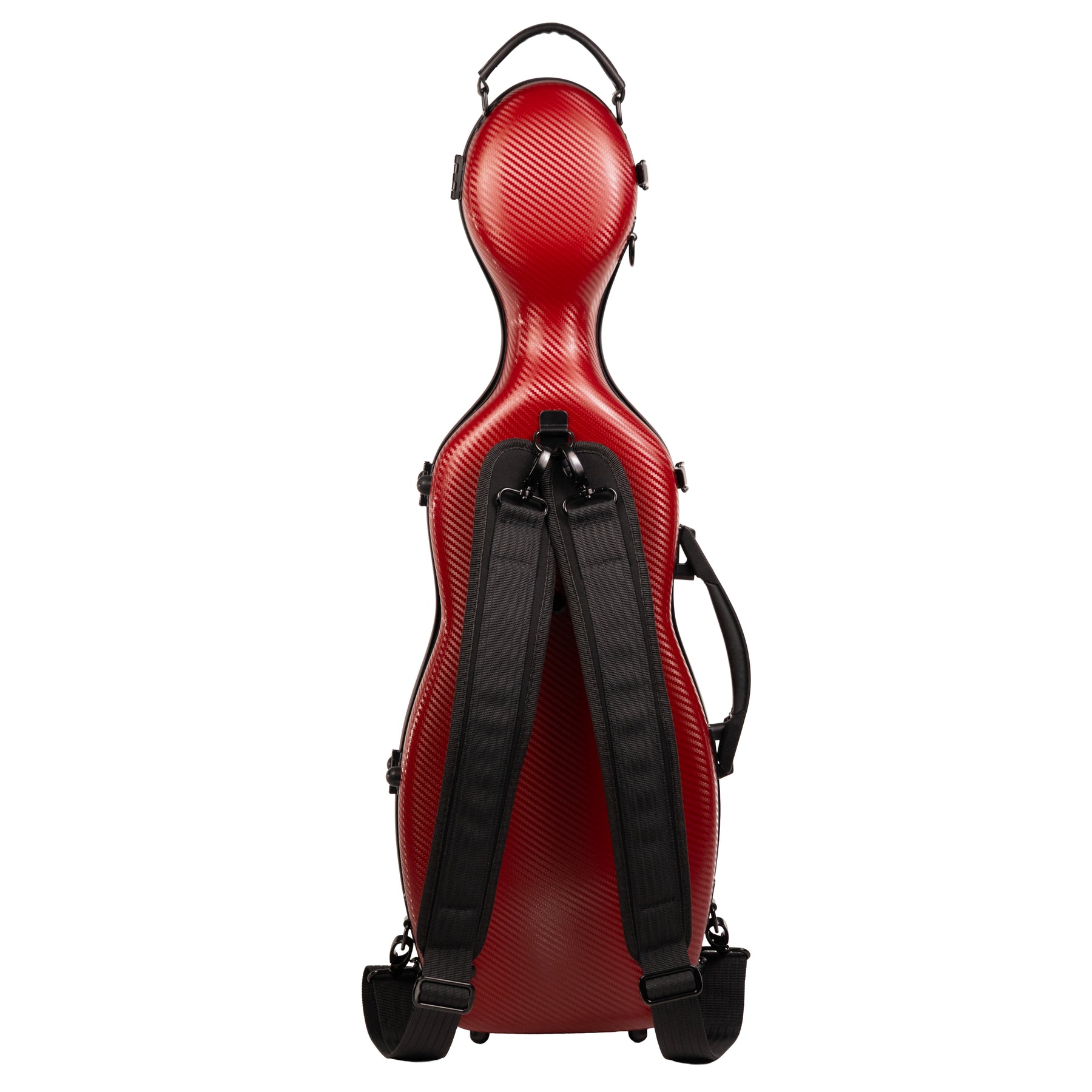 Super Light Compact lightweight Violin Case in Red Weave Back with Straps