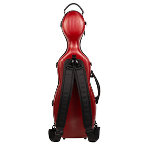Super Light Compact lightweight Violin Case in Red Weave Back with Straps