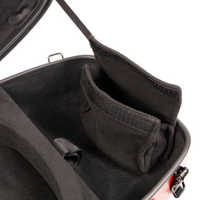 Super Light Compact lightweight Violin Case in Red Weave Interior Accessories Pouch and Shoulder Rest Strap