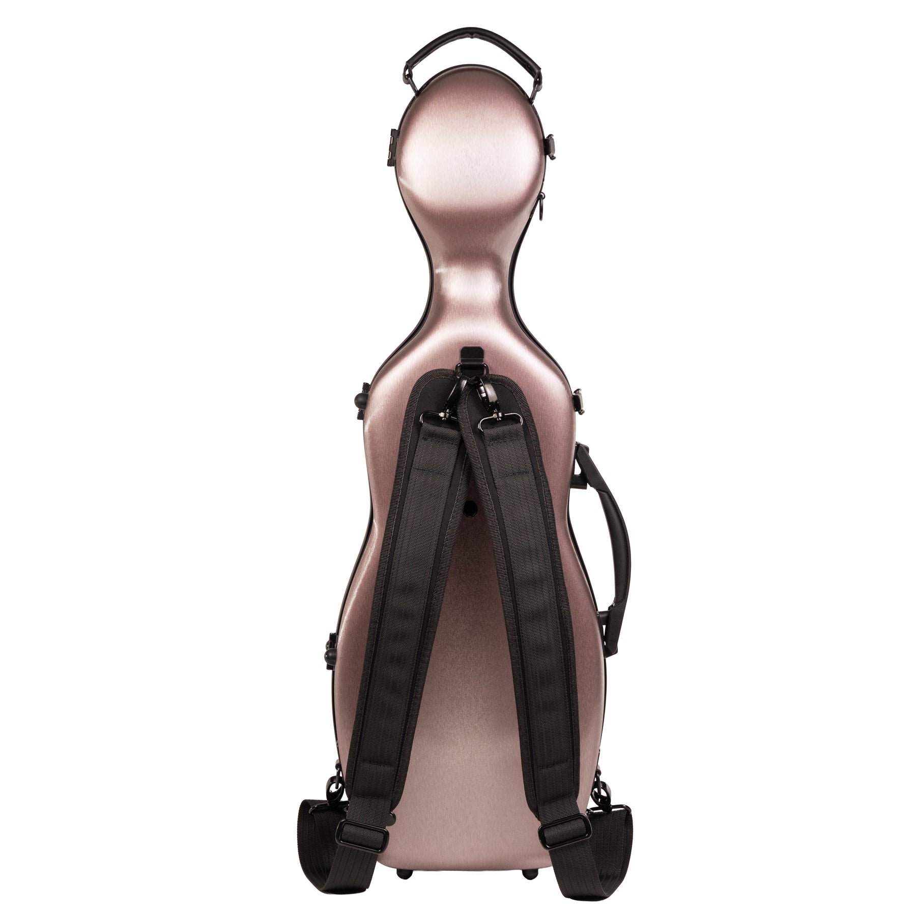 Super Light Compact lightweight Violin Case in Rose Gold Back with Straps