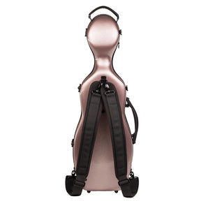 Super Light Compact lightweight Violin Case in Rose Gold Back with Straps