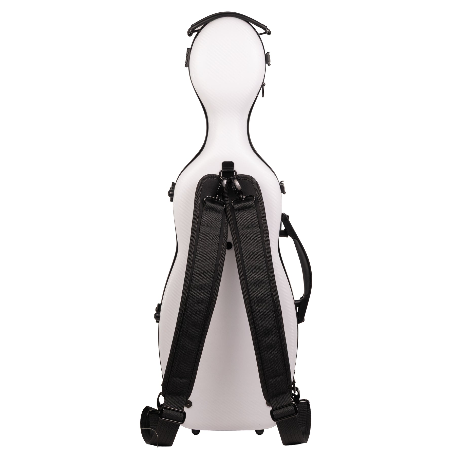 Super Light Compact lightweight Violin Case in White Weave Back with Straps