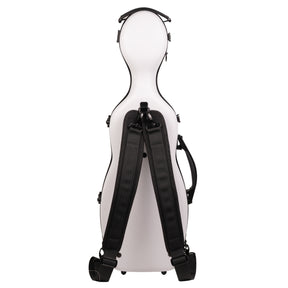 Super Light Compact lightweight Violin Case in White Weave Back with Straps