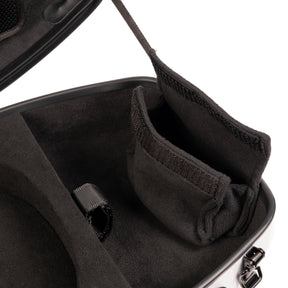 Super Light Compact lightweight Violin Case in White Weave Interior Accessories Pouch and Shoulder Rest Strap