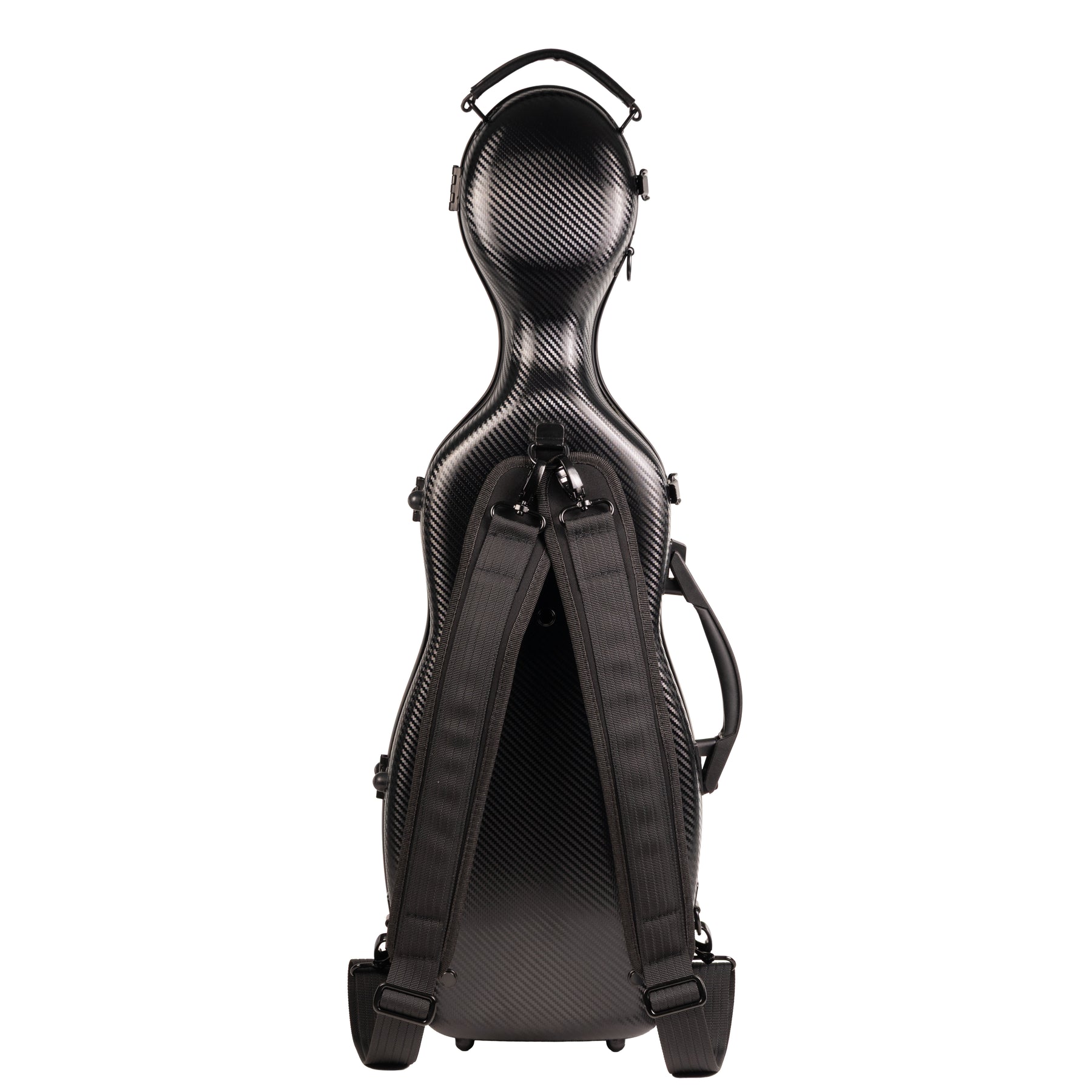 Super Light Compact lightweight Violin Case in Black Weave Back with Straps