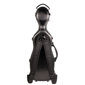 Super Light Compact lightweight Violin Case in Black Weave Back with Straps