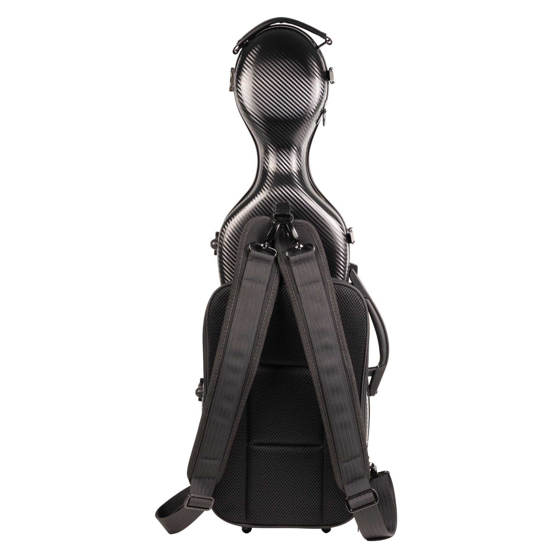 Super Light Compact lightweight Violin Case in Black Weave Back with Pocket and Straps