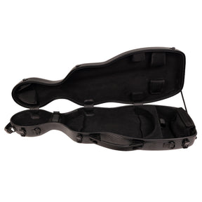 Super Light Compact lightweight Violin Case in Black Weave Open Interior