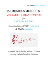 Yasuda, Martha - Harmonious Melodies, Versatile Arrangements for Two Violins and Cello, Volume I - Digital Download