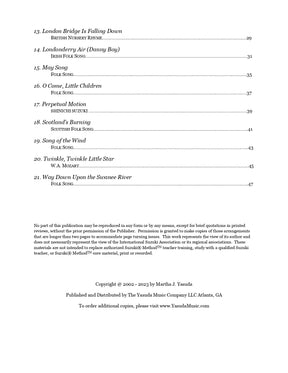 Yasuda, Martha - Folk Song Melodies For Cello Ensemble - Digital Download