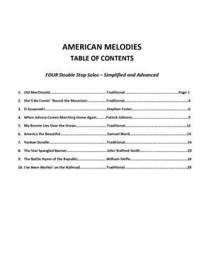 Yasuda, Martha - American Melodies: Double Stop Solos For Violin, Volume I & II - Digital Download