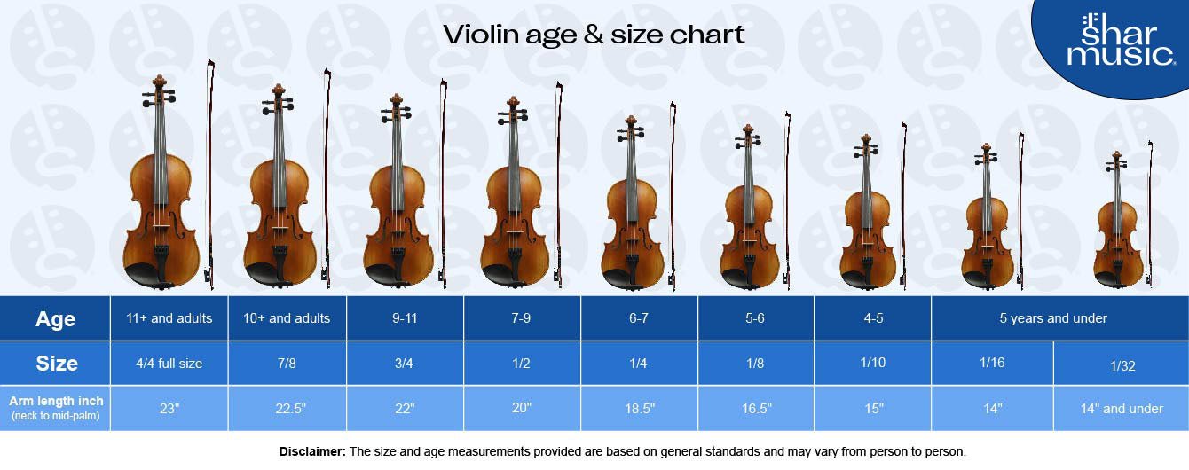 violin age and size chart