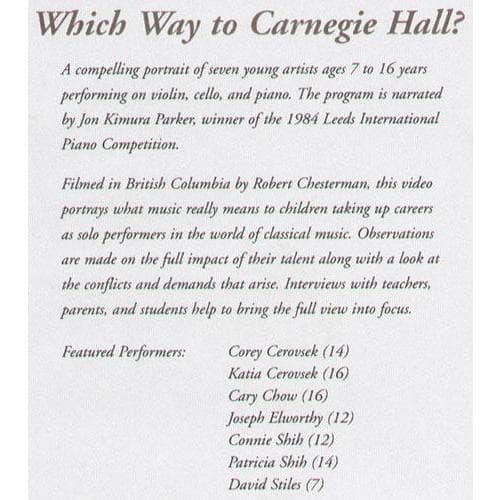 Which Way To Carnegie Hall - DVD
