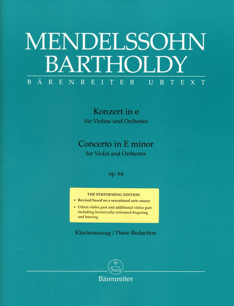 Mendelssohn, Felix - Concerto in E minor, Op 64 - Violin and Piano - B