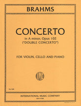 Brahms, Johannes - Double Concerto in a minor Op 102 - Arranged by Francescatti/Fournier - International Edition