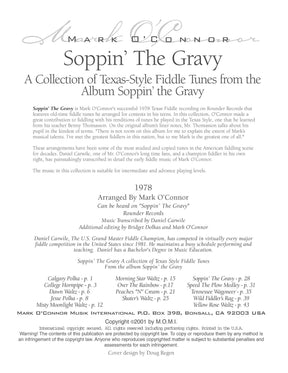 O'Connor, Mark - Soppin' The Gravy (Fourteen Texas-Style Fiddle Tunes) - Violin Lead Sheets - Digital Download