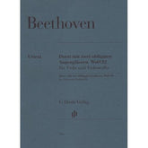 Beethoven, Ludwig Van - Duet with two Obligato Eyeglasses, for Viola and Cello URTEXT Published by G Henle Verlag