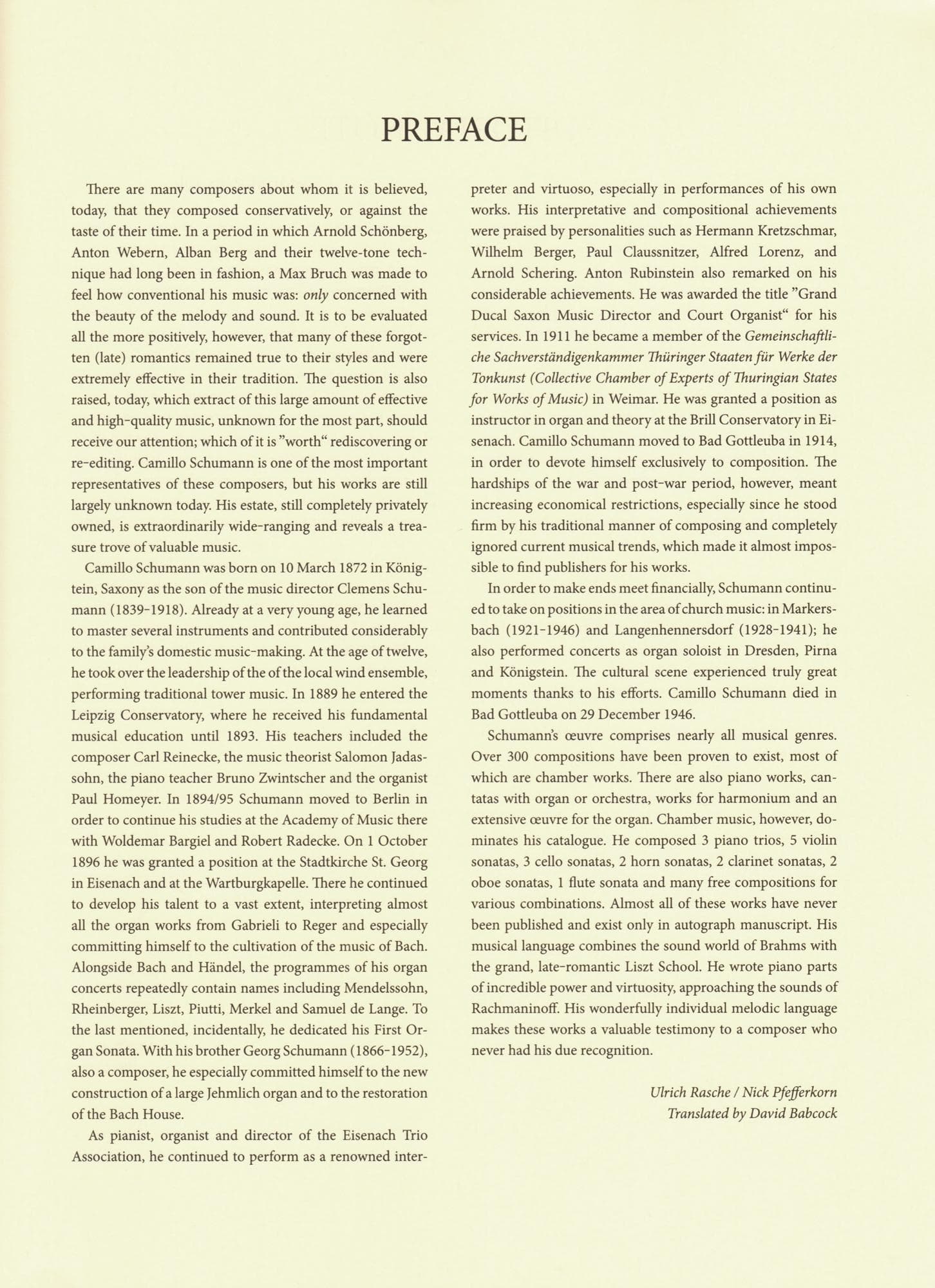 Schumann, Camillo - Sonata No. 1 in G minor, Op. 59 - for Cello and Piano - Breitkopf & Hartel URTEXT