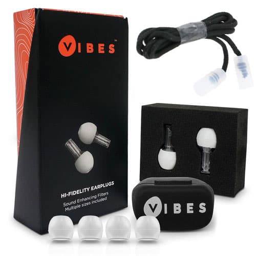 Vibes Hi-Fidelity Earplugs with Case and Connector