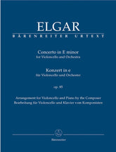 Elgar, Edward - Concerto in e-minor, Op 85 - Cello and Piano - edited by Jonathan Del Mar - Bärenreiter Verlag URTEXT