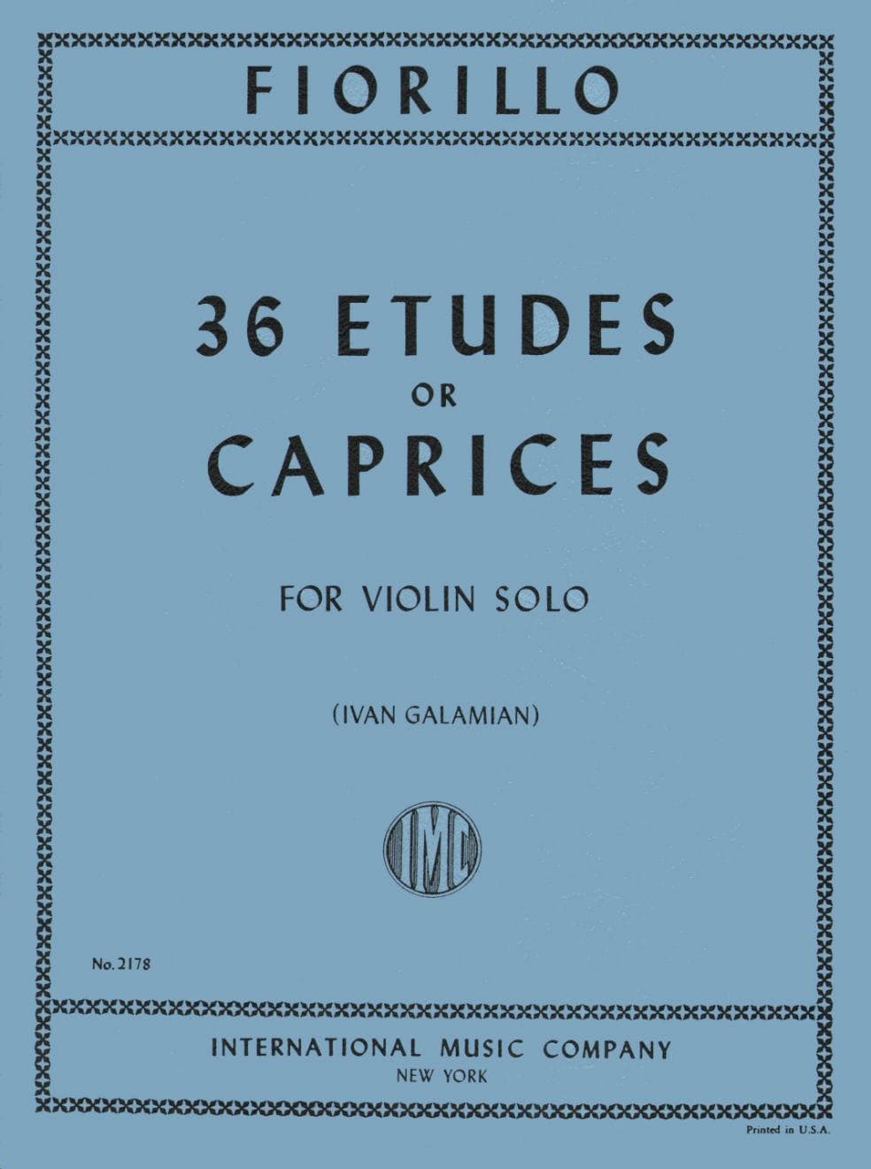 Fiorillo, Federigo - 36 Etudes or Caprices - Violin - edited by Ivan Galamian - International Edition