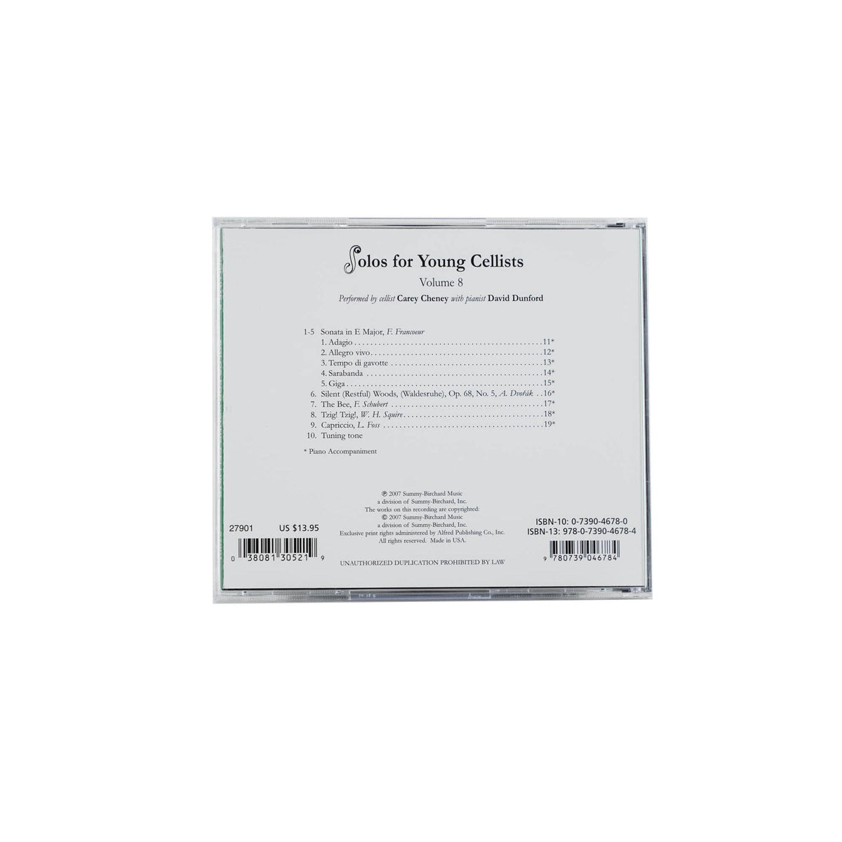 Solos for Young Cellists: Volume 8 CD by Carey Cheney