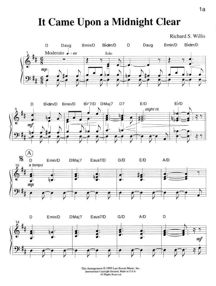 Music for Four: Traditional Christmas Favorites - Keyboard/Guitar part - arranged by Daniel Kelley - Last Resort Music