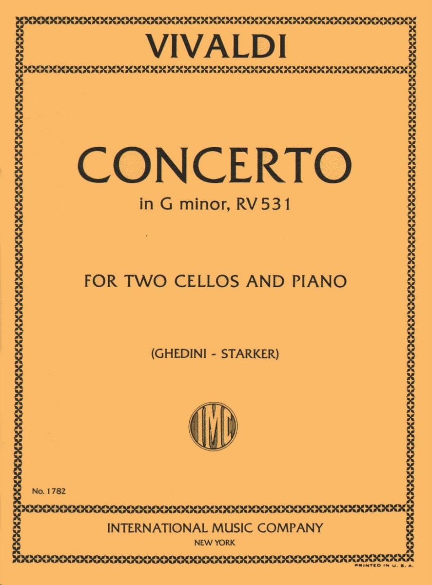 ミネルヴァページ Vivaldi Concerto G Minor Sheet Music RV 531
