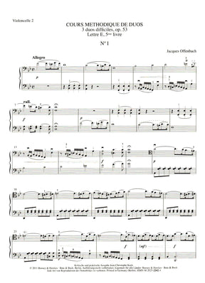 Offenbach, Jacques - Cours methodique de duos pour deux violoncelles, Vol. 5 - for Two Cellos, or Cello and CD - Edition Keck - Boosey & Hawkes