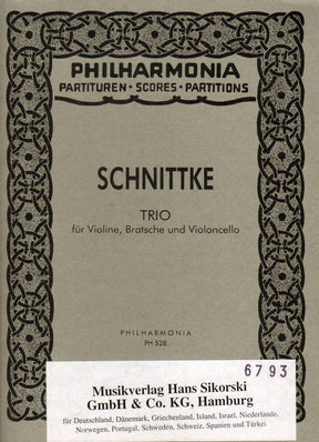 Schnittke-Trio for Violin,Viola,Cello Study Score