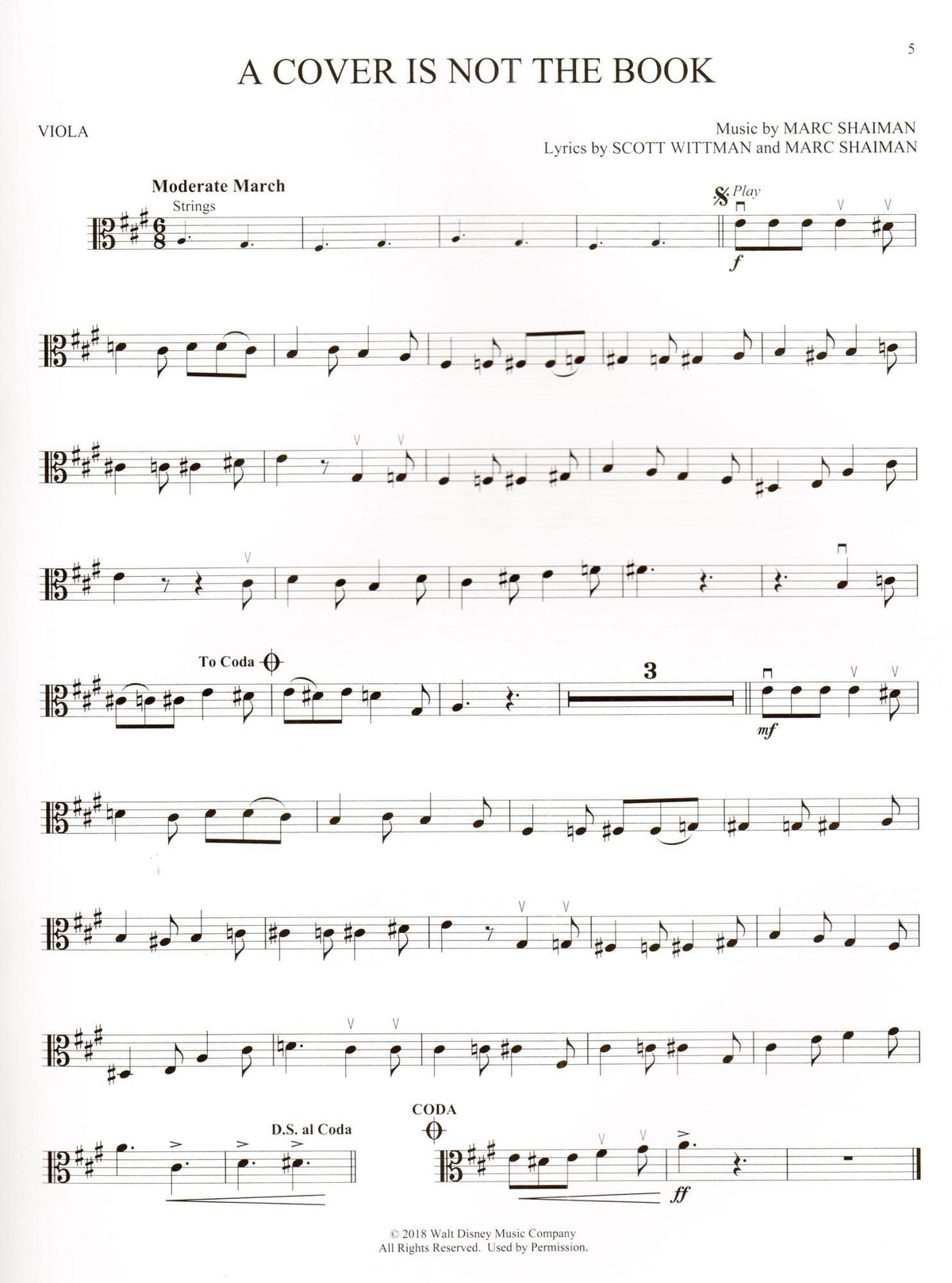 Mary Poppins Returns - for Viola with Audio Accompaniment - Hal Leonard Instrumental Play-Along
