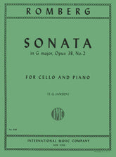 Romberg, Berngard - Cello Sonata in G Major, Op 38 No 2 - for Cello and Piano - edited by F G Jansen - International Music Company