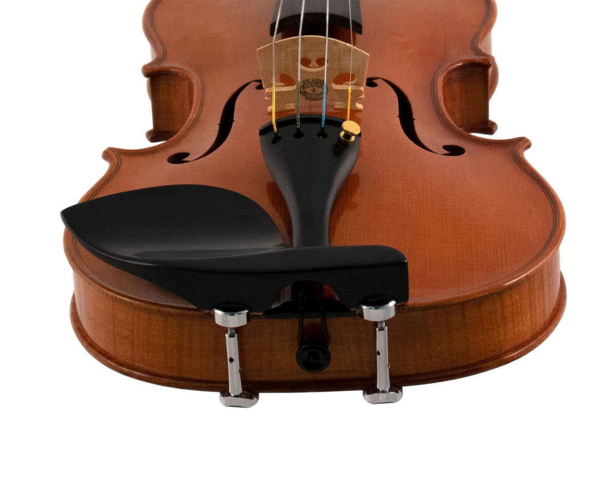 Guarneri Violin Chinrest with Old Hill Plate and Hill Clamps - Ebony