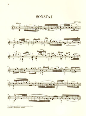 Bach, JS - 6 Sonatas and Partitas, BWV 1001-1006 - Solo Violin - edited by Klaus Rönnau and Wolfgang Schneiderhan - G Henle Verlag URTEXT