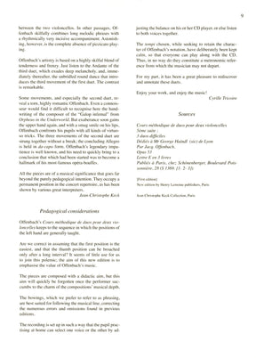 Offenbach, Jacques - Cours methodique de duos pour deux violoncelles, Vol. 5 - for Two Cellos, or Cello and CD - Edition Keck - Boosey & Hawkes