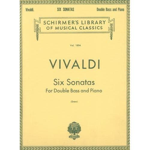 Vivaldi, Antonio - Six Sonatas, F XIV, Nos 1-6 For Double Bass and Piano Edited by Drew Published by G Schirmer