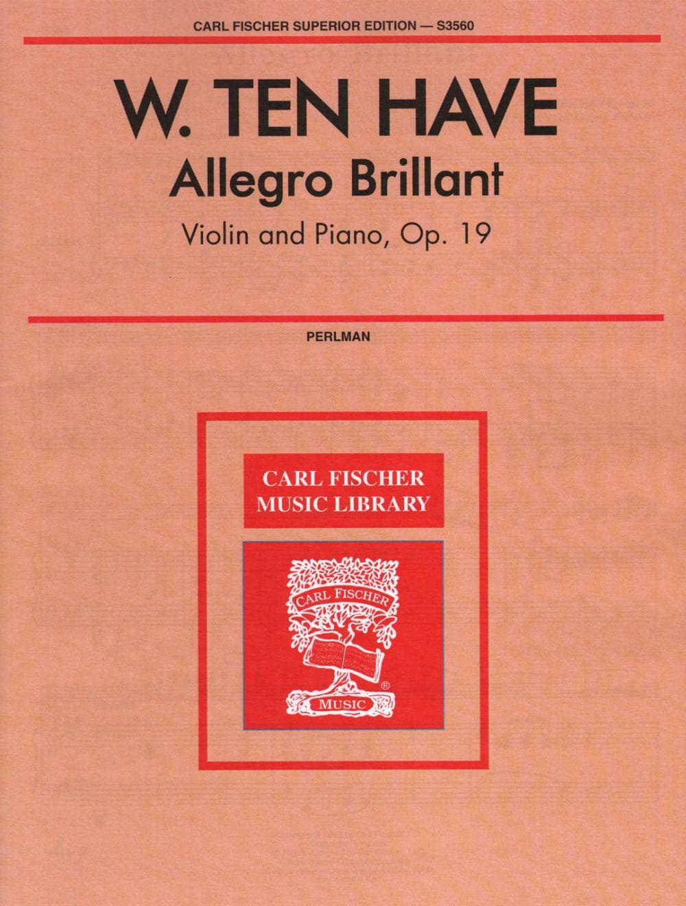 Ten Have - Allegro Brillante Op 19 For Violin and Piano Published by Carl Fischer