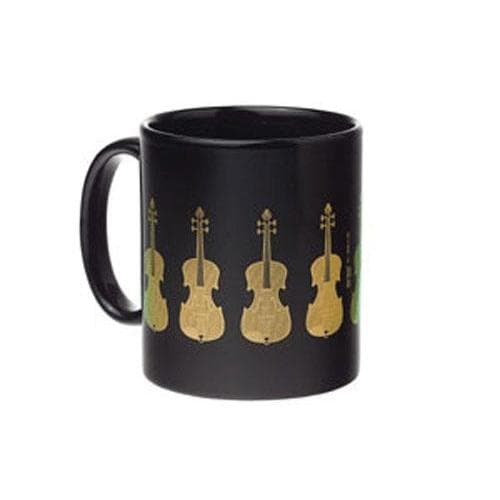 Mug - Black with Gold Violins Design