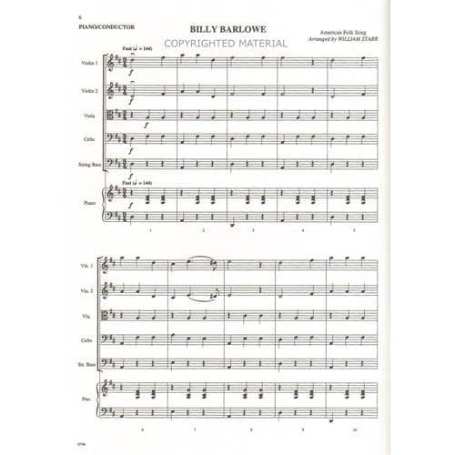 Folk Songs of the USA Piano Part & Score by William Starr