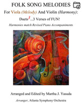 Yasuda, Martha - Folk Song Melodies For Viola (Melody) and Violin (Harmony) - Digital Download