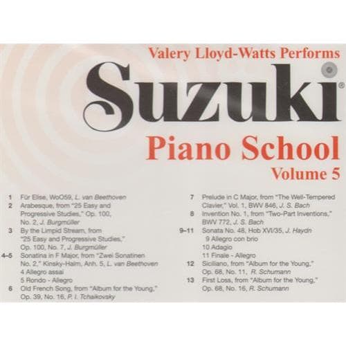 Suzuki Piano School CD, Volume 5, Performed by Lloyd-Watts