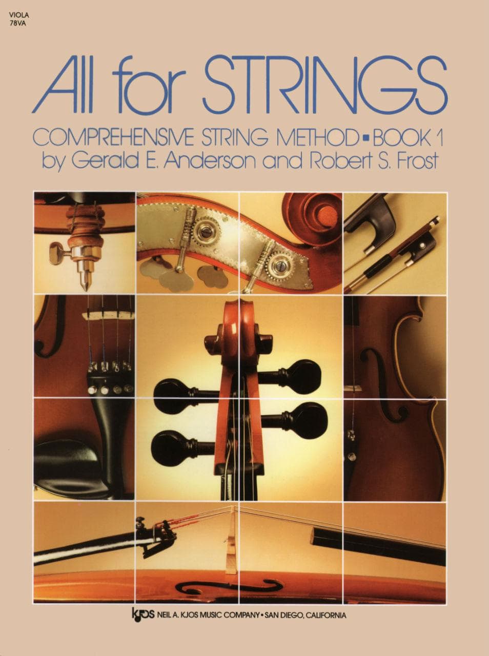 All For Strings Comprehensive String Method - Book 1 for Viola by Gerald E Anderson and Robert S Frost