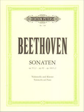Beethoven, Ludwig - Sonatas Op 5 - 69 -102 for Cello and Piano - Arranged by Schulz - Peters Edition