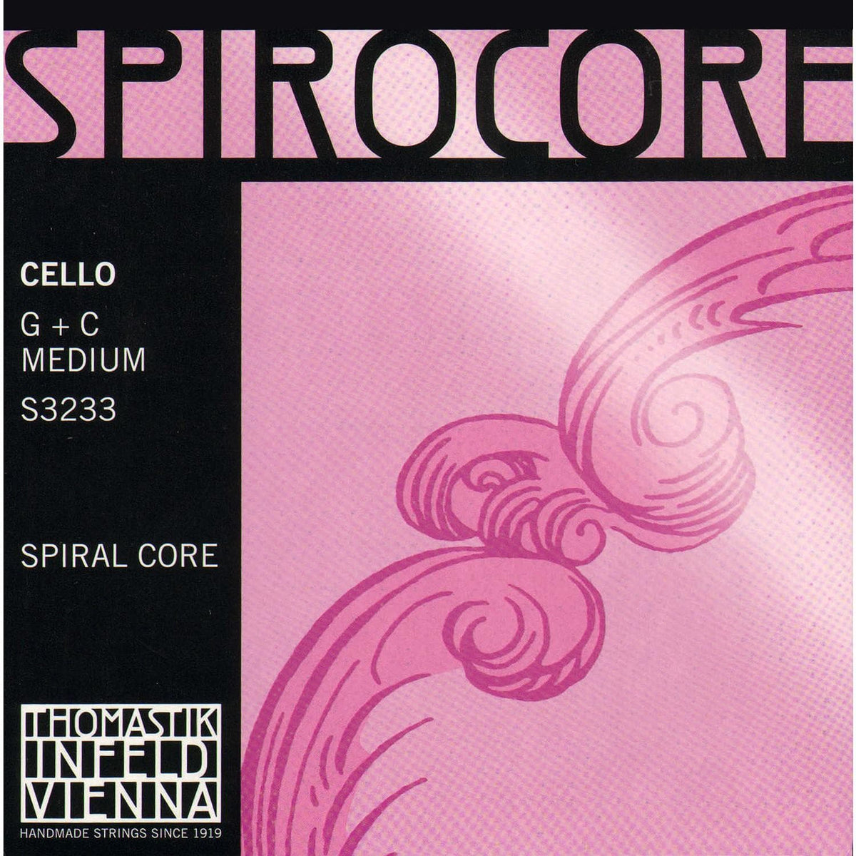 Thomastik-Infeld Cello String Set - Versum Solo A&D and Spirocore G&C - Full Size - Medium Gage