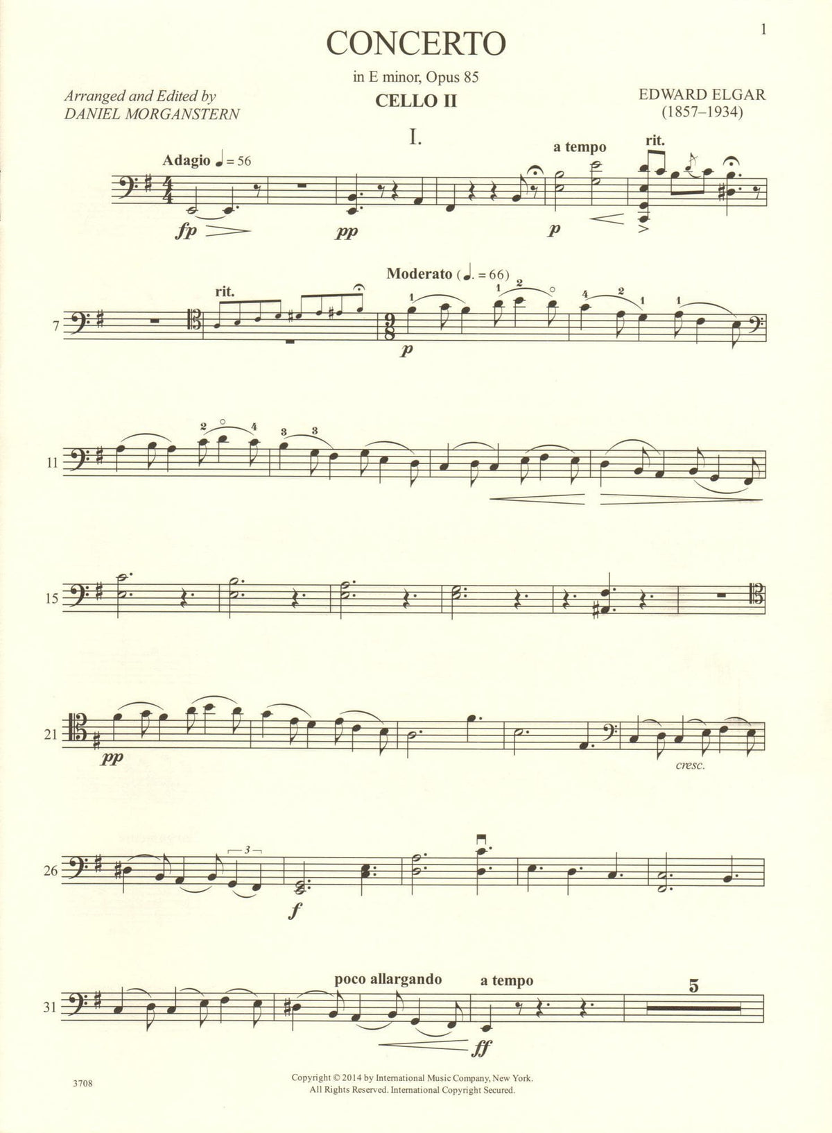 Elgar Cello Concerto Sheet Music - Classical Strings