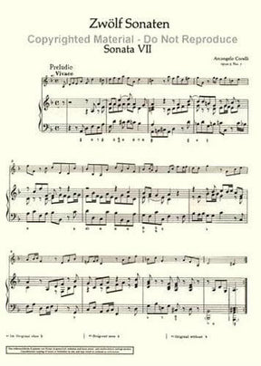 Corelli, Arcangelo - Sonatas Volume 2, Nos 7-12-12, Op 5 for Violin and Piano - Schott Edition