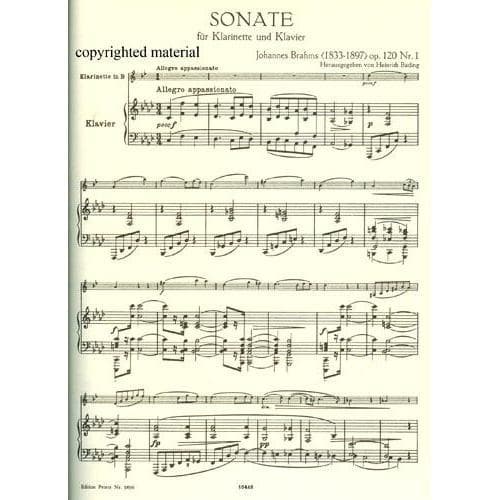 Brahms, Johannes - Sonatas Nos 1 and 2 Op 120 for Viola and Piano - Arranged by Hermann - Peters Edition
