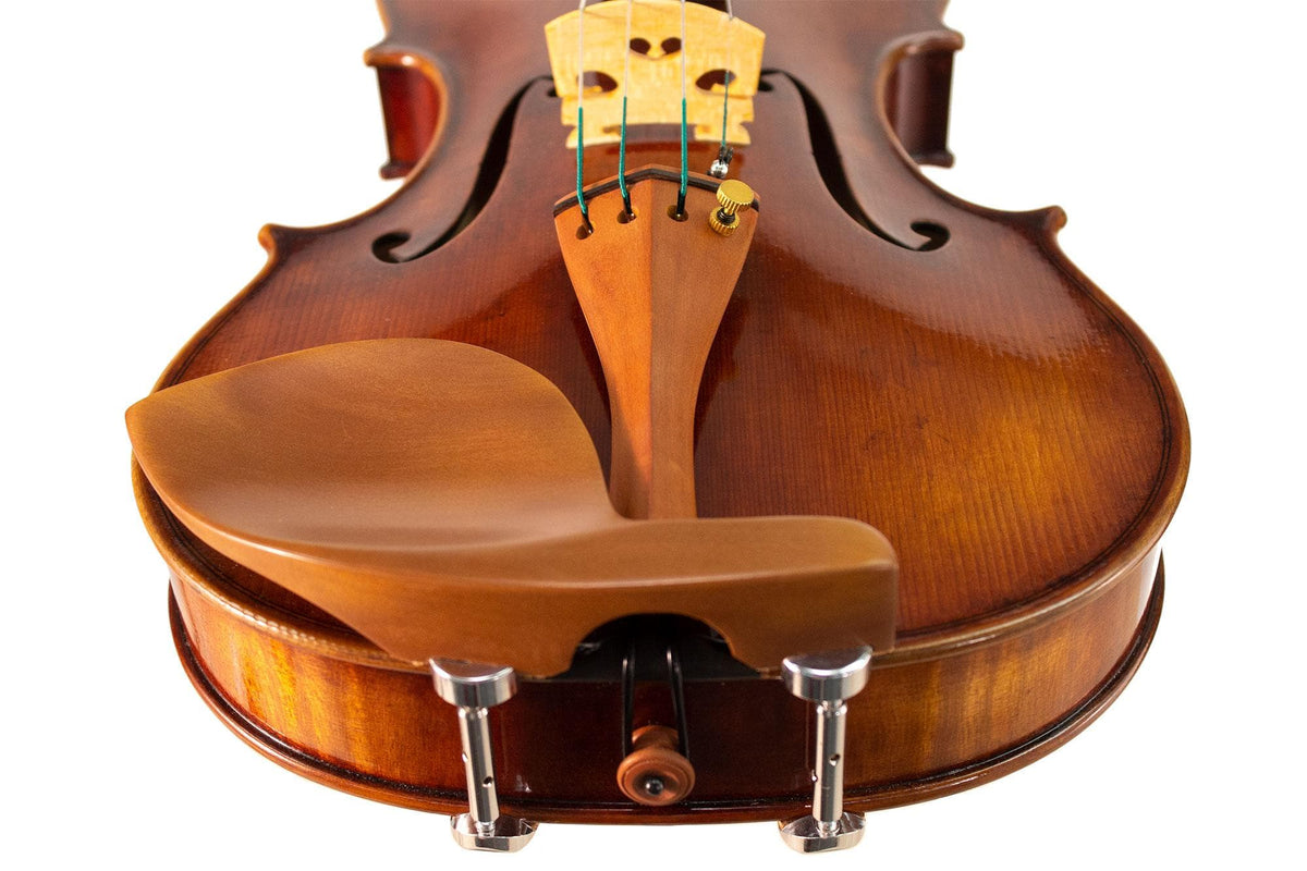 Guarneri Violin Chinrest with Old Hill Plate and Hill Clamps - Boxwood