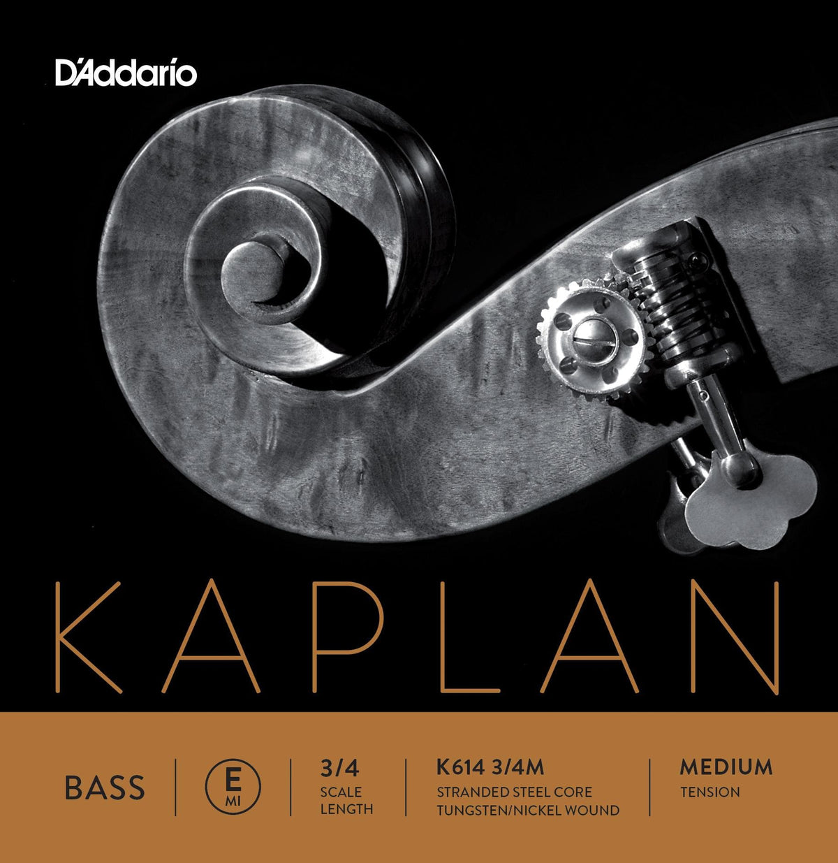 Kaplan Bass E String - Medium Gauge - 3/4 size